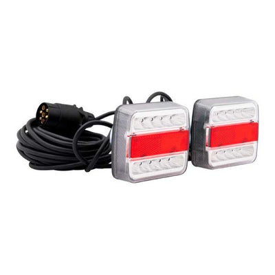 Trailergear verlichtingsset + magneet led 12 m. 7-polig