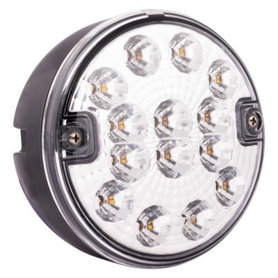 Ac hteruitrijlicht 140 mm. 12-24v led *