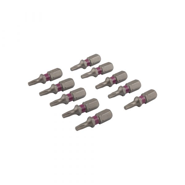 Schroefbit 25 mm tx-10 roze 10x
