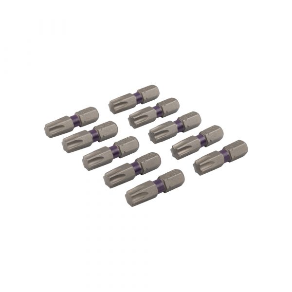 Schroefbit 25 mm tx-40 paars 10x