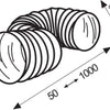 Slang flexibel pvc wit ø 100 mm 1 meter