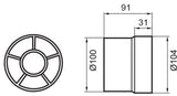 Buisventilator 100 mm basic wit - afbeelding 2