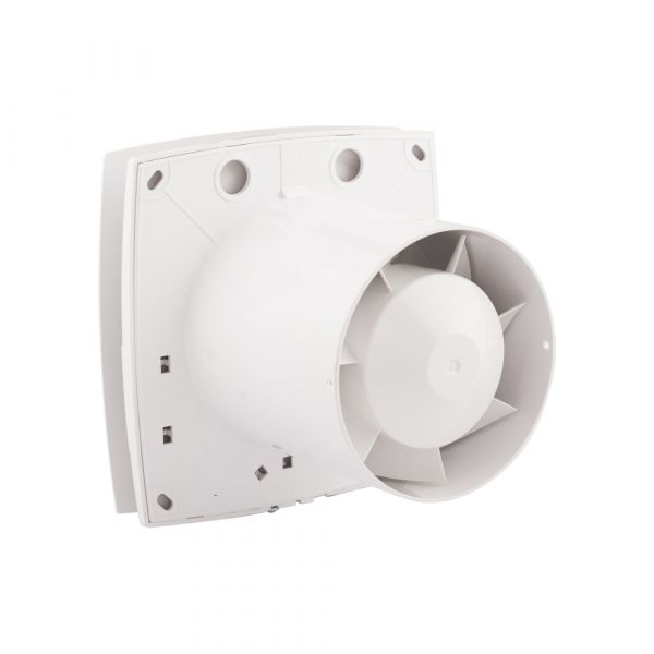 Ventilator 100 mm silent met timer. vochtsensor - wit