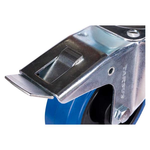 Tarsus zwenkwiel + rem 160 mm. blauw