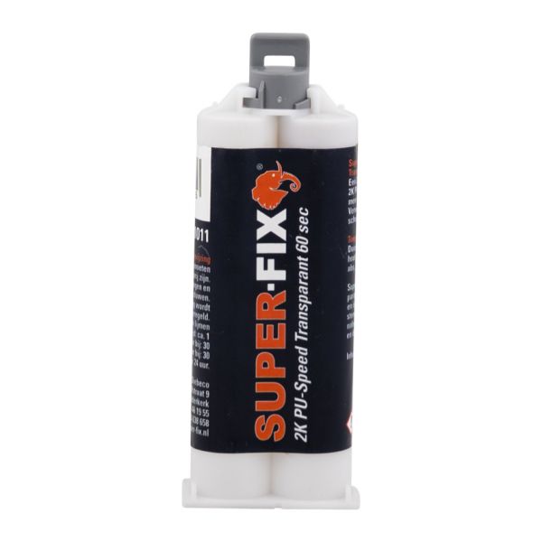 2k pu lijm speed 50 ml. transp. super-fix