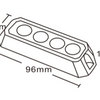 Flitslamp LED 10-30 volt 4 LED