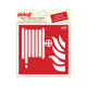 Sticker brandslang - 150x150 mm.