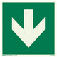 Bord richtingspijl (groen)ftlm - 150x150 mm zelfklevend.