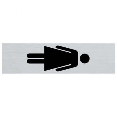 Bord alulook dames symbool staand - 165x44 mm zelfklevend.