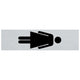 Bord alulook dames symbool staand - 165x44 mm zelfklevend.