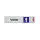 Bord alulook heren - 165x44 mm zelfklevend.