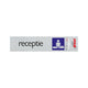 Bord alulook receptie - 165x44 mm zelfklevend.