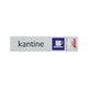 Bord alulook kantine - 165x44 mm zelfklevend.