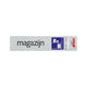Bord alulook magazijn - 165x44 mm zelfklevend.