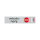 Bord alulook verboden ingang - 165x44 mm zelfklevend.