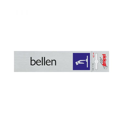 Bord alulook bellen - 165x44 mm zelfklevend.