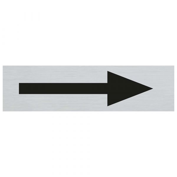 Bord alulook pijl - 165x44 mm zelfklevend.