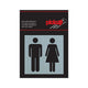 Bord alulook dames heren - 80x80 mm zelfklevend.