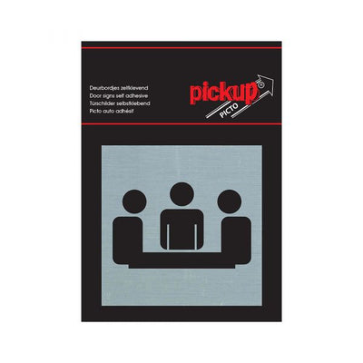 Bord alulook vergaderruimte - 80x80 mm zelfklevend.