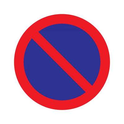 Sticker parkeerverbod - 200 mm rond.