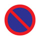 Sticker parkeerverbod - 200 mm rond.
