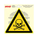 Sticker giftige stoffen - 200 mm driehoek.