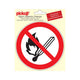 Sticker vuur open vlam verboden - 150 mm rond.