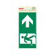 Sticker nooduitgang rechts - 100x200 mm.