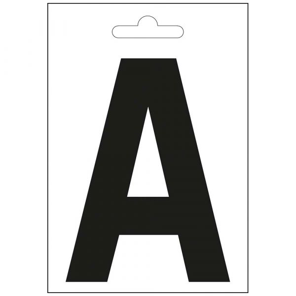 Nautic letter a zwart 100 mm.