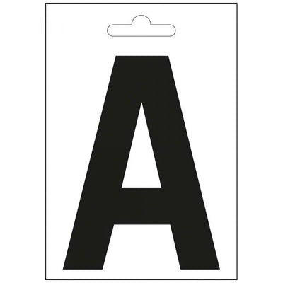 Nautic letter a zwart 100 mm.