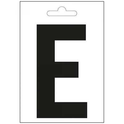 Nautic letter e zwart 100 mm.