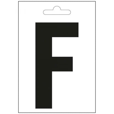 Nautic letter f zwart 100 mm.