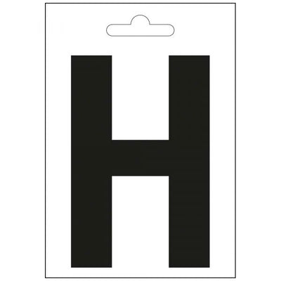 Nautic letter h zwart 100 mm.