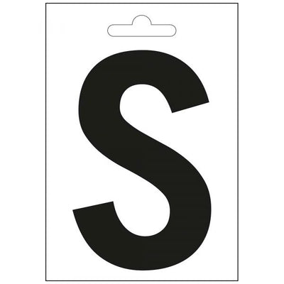 Nautic letter s zwart 100 mm.