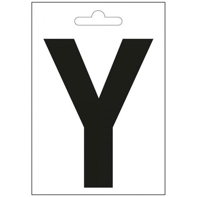 Nautic letter y zwart 100 mm.