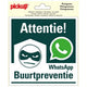 Sticker whatsapp buurtpreventie - 150x150 mm.