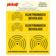 Sticker elektronisch beveiligd - 150x150 mm 4 stuks.