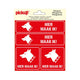 Sticker hier waak ik ! - 150x150 mm 4 stuks.