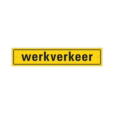 Bord werkverkeer incl. zuignapjes - 80x400 mm met boorgaten.
