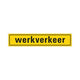Bord werkverkeer incl. zuignapjes - 80x400 mm met boorgaten.