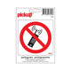 Sticker verboden voor mob. telefoons - 100x100 mm.