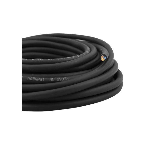 Huishoudkabel 3x1.0 zwart 10 meters