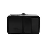 Q-link - wandcontactdoos - opbouw - 1-voudig stopcontact - dubbel serieschakelaar - spatwaterdicht ip54 - randaarde - kinderbeveiliging - mat zwart - afbeelding 1