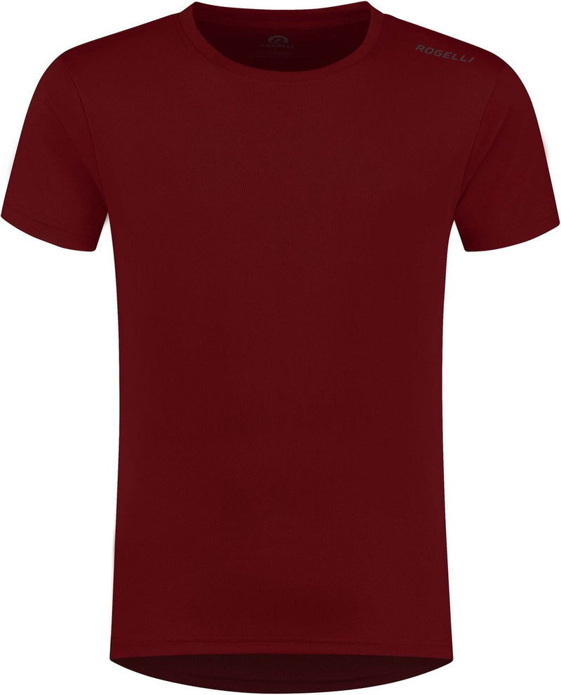 Rogelli promo hardloopshirt heren - korte mouwen - bordeaux - s