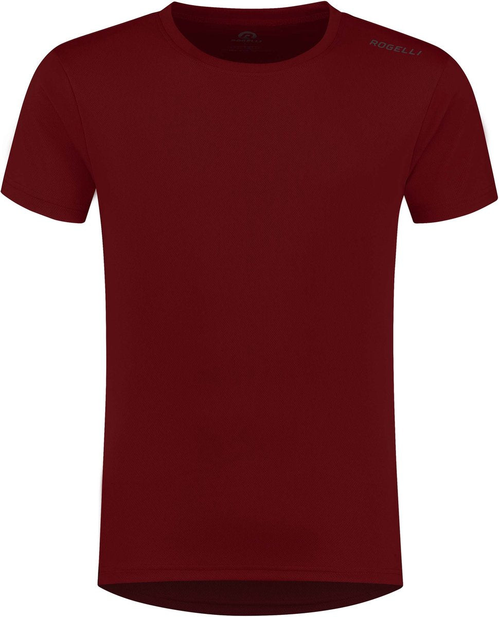 Rogelli promo hardloopshirt heren - korte mouwen - bordeaux - m
