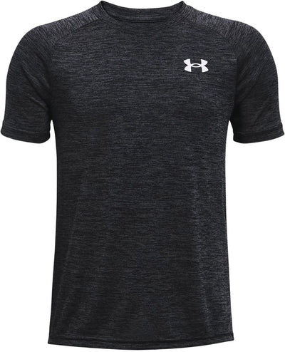 Under armour ua tech 2.0 ss-blk jongens sportshirt - zwart - wit