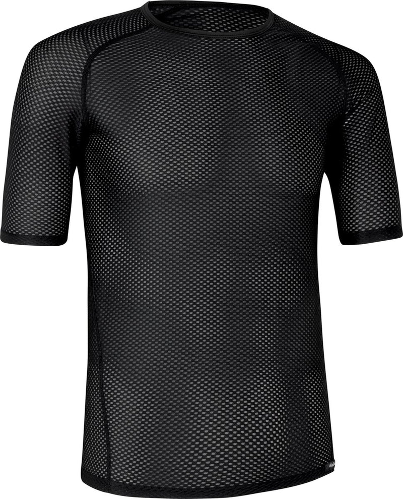 Gripgrab - ultralight mesh korte mouw base layer zomer fiets ondershirt polygiene zweethemd - zwart - heren - maat xl
