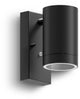 Calex alba wandlamp - 1x gu10 - buitenlamp met dag en nacht sensor - moderne tuinverlichting - zwart
