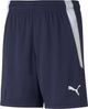 Puma teamliga shorts jr unisex sportbroek - peacoat- white