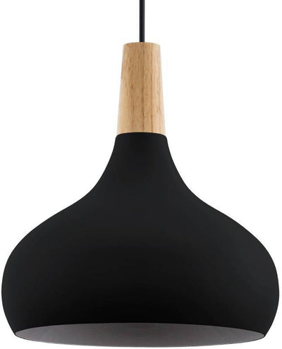 Eglo sabinar hanglamp - e27 - ø 28 cm - zwart bruin